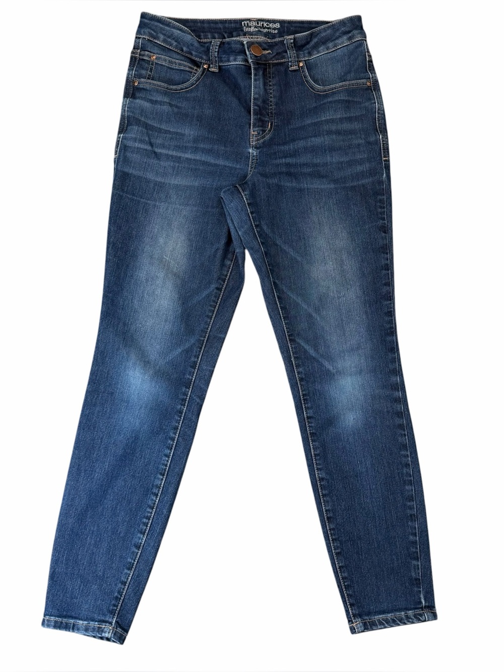 Maurices Everflex High Rise Skinny Jeans Dark Wash Stretch Womens Size 6 Short